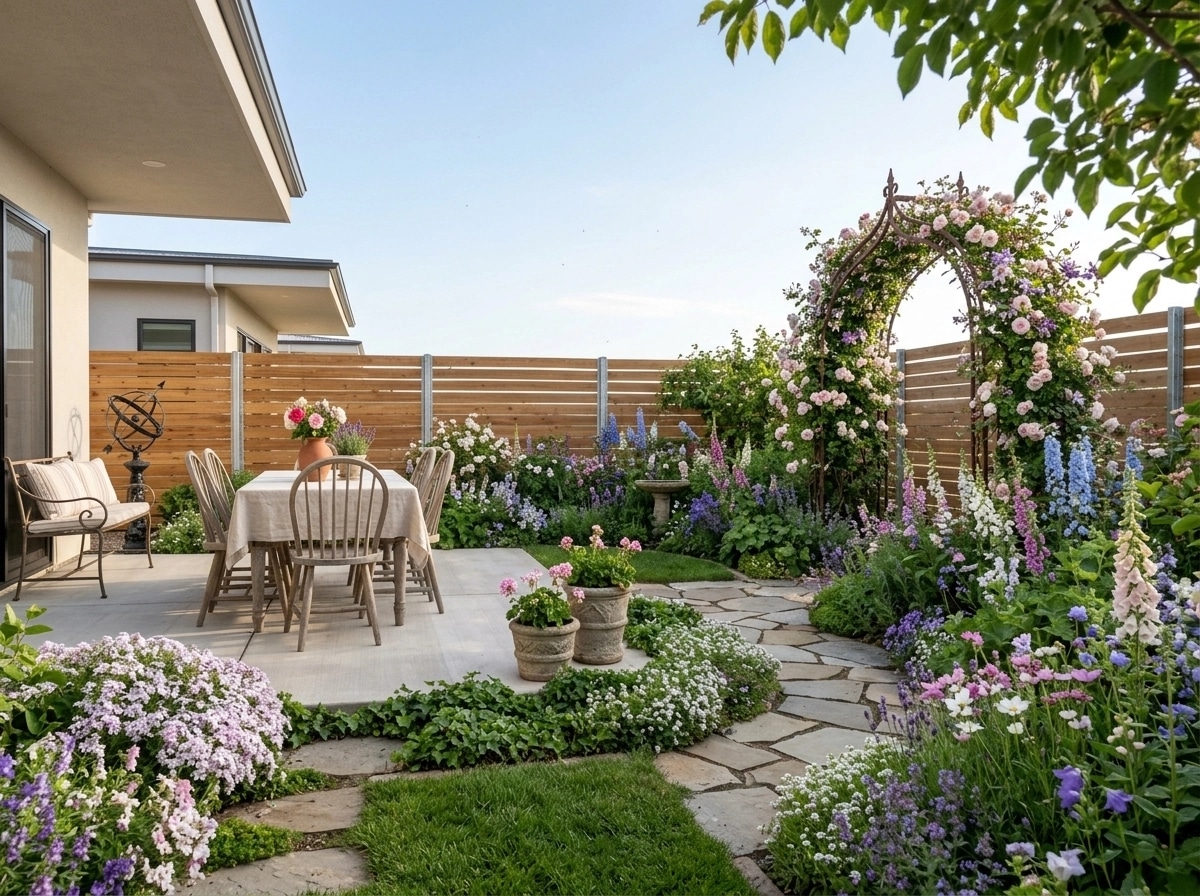 English Cottage Garden Yard design — yard photo by GenRoom AI