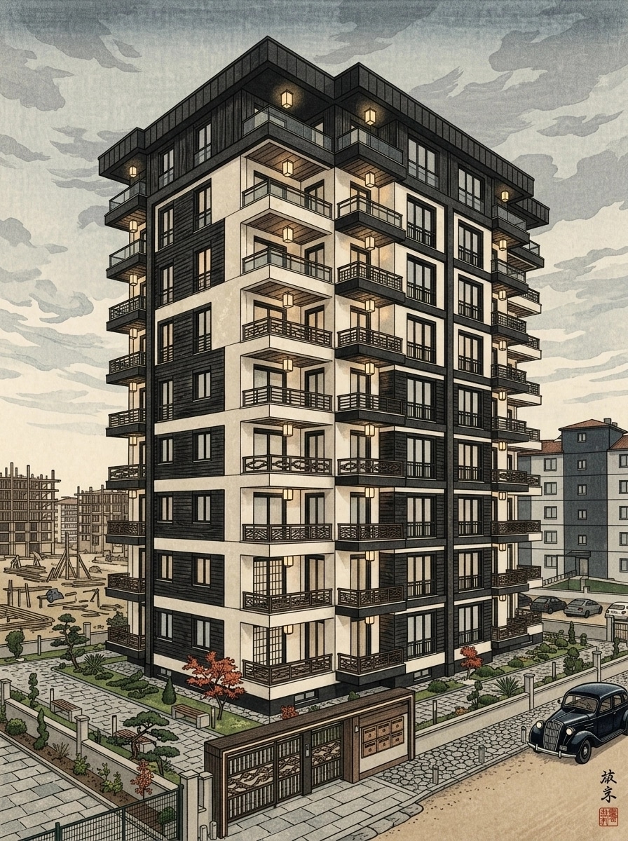 Fasaddesign i stilen Contemporary Facade — Fasad av GenRoom AI