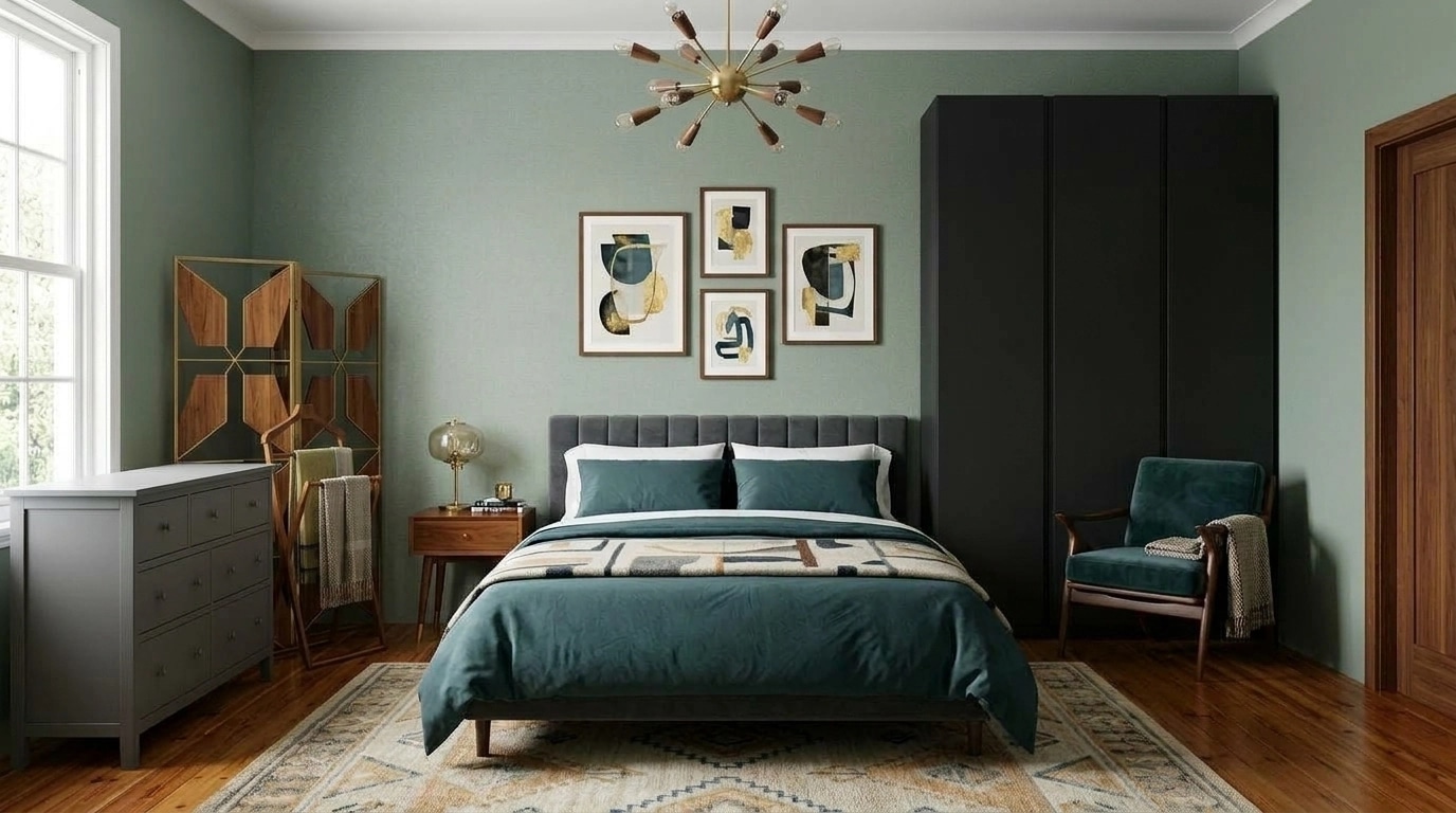 Mid-Century Modern Quarto design — interior photo by GenRoom AI