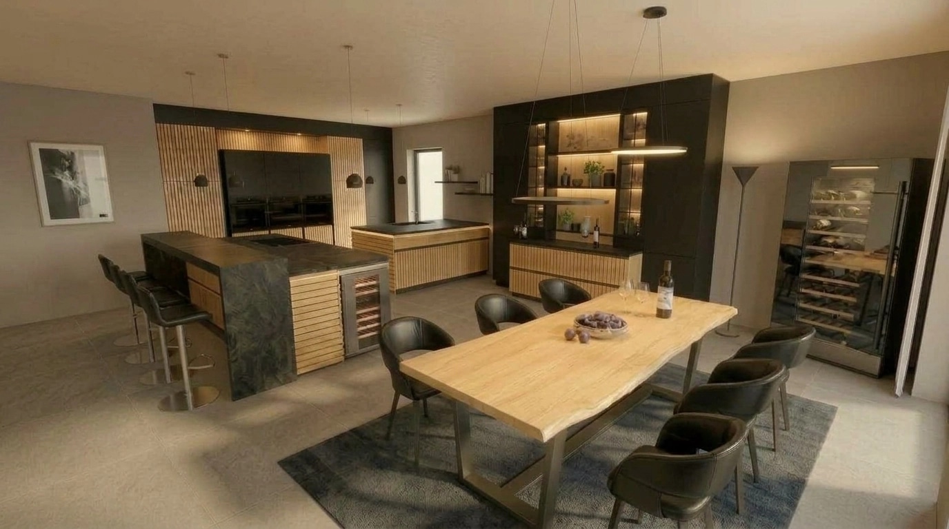 Kitchen interior in no_style style — photo by GenRoom AI