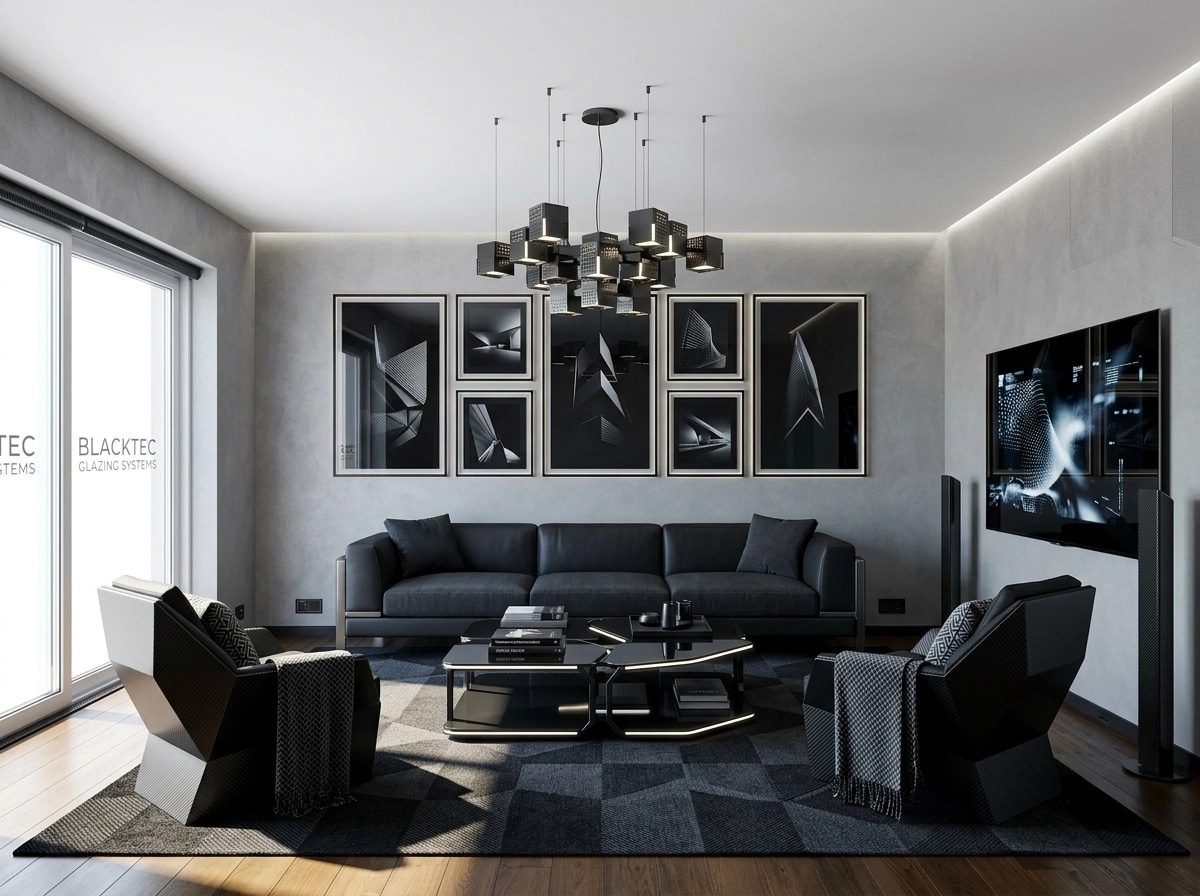 Interior design in Blacktec style — Living Room by GenRoom AI