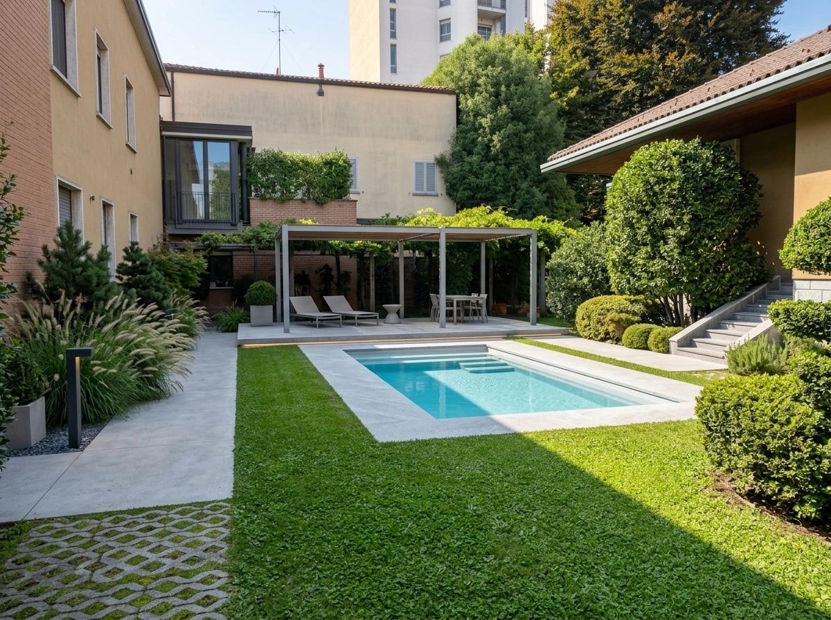 Landscape design in Minimalist Yard style — Yard by GenRoom AI