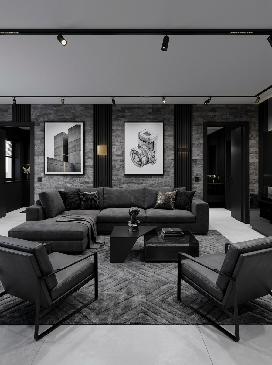 Interior design in Blacktec style — Living Room by GenRoom AI