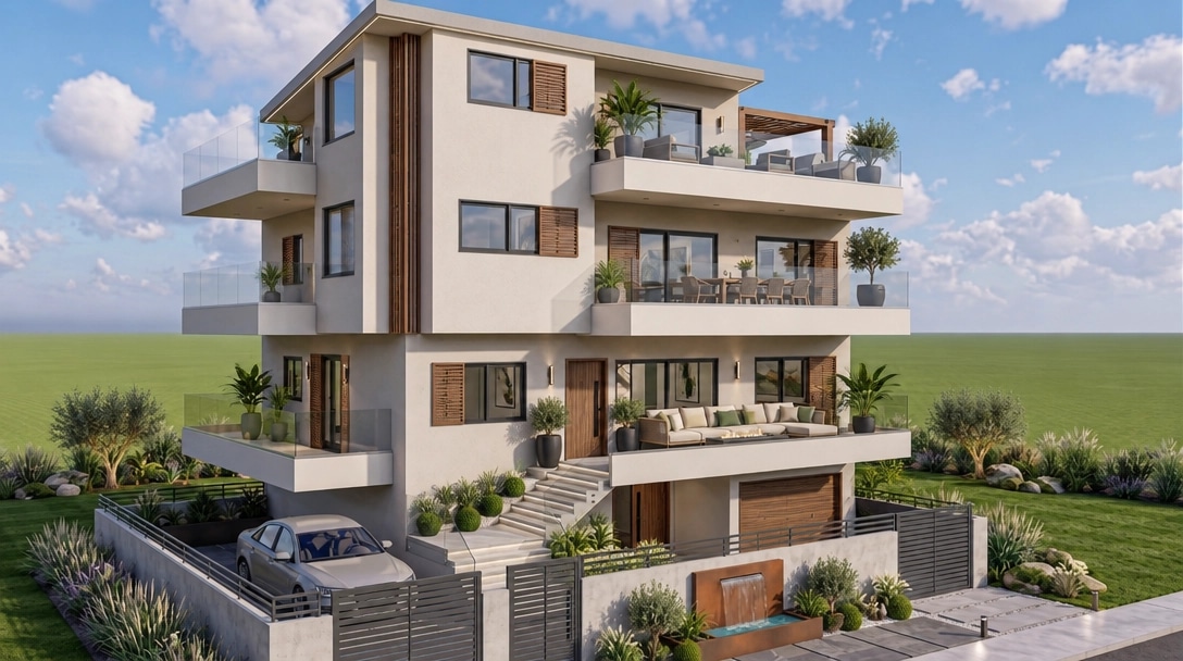 Facade design in Contemporary Facade style — Facade by GenRoom AI