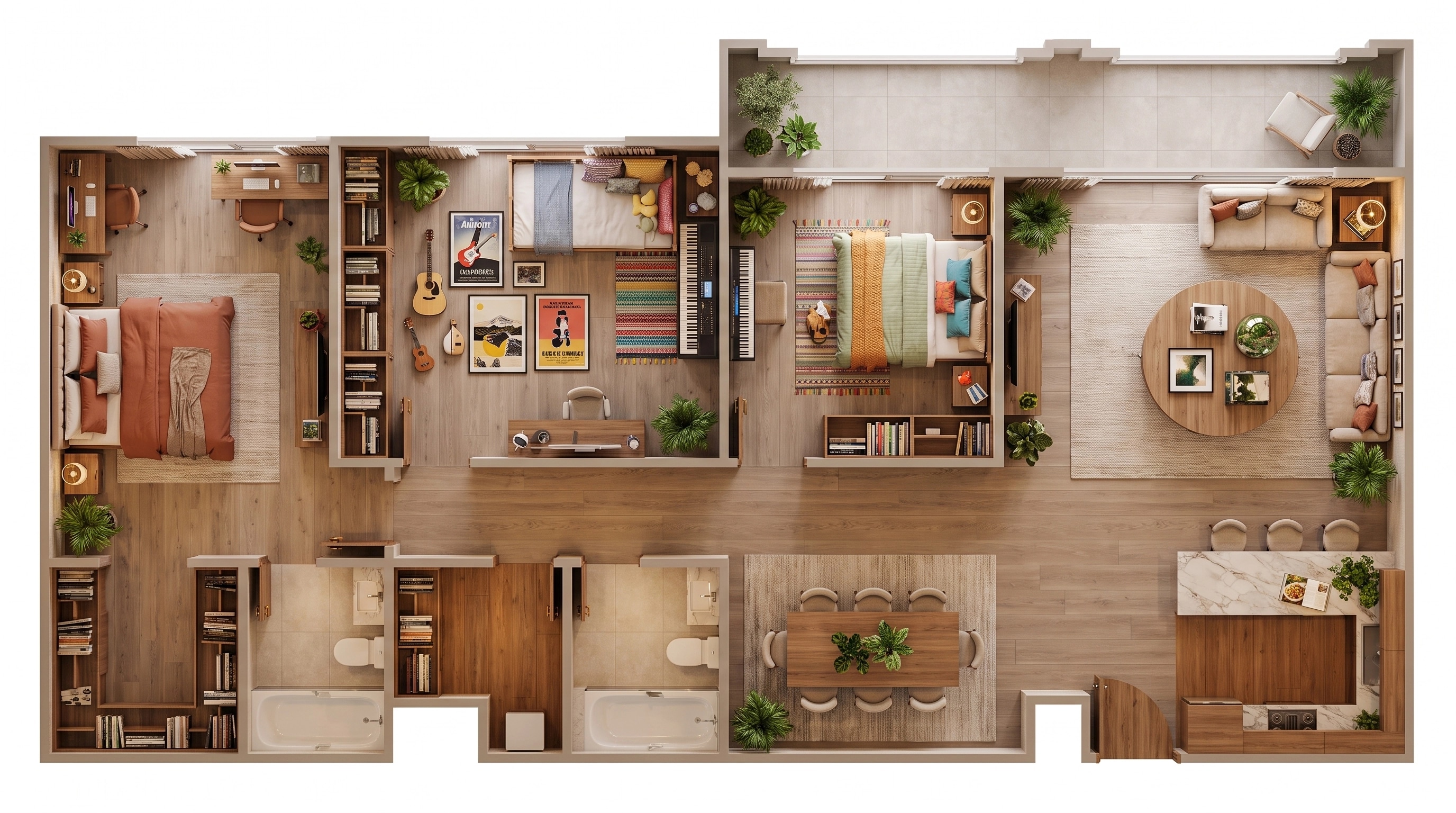 Interior design in Contemporary style — Living Room by GenRoom AI