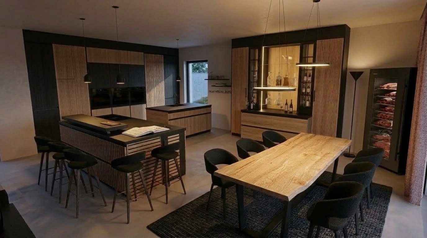 Kitchen interior in no_style style — photo by GenRoom AI
