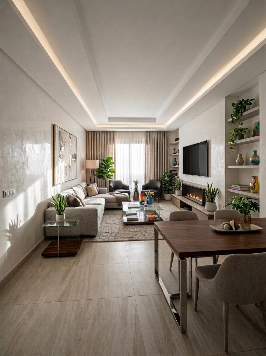 Interior design in Contemporary style — Living Room by GenRoom AI