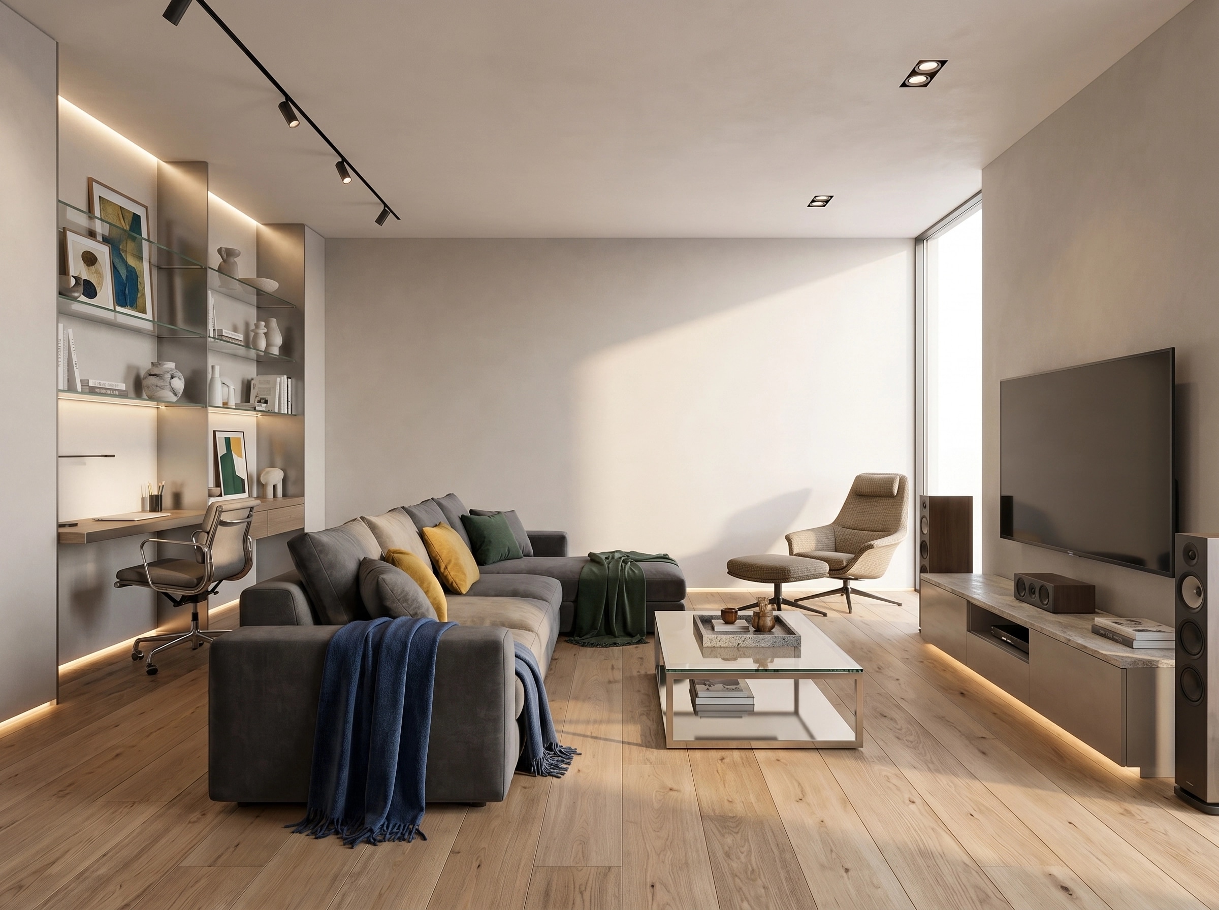 Interior design in Contemporary style — Living Room by GenRoom AI