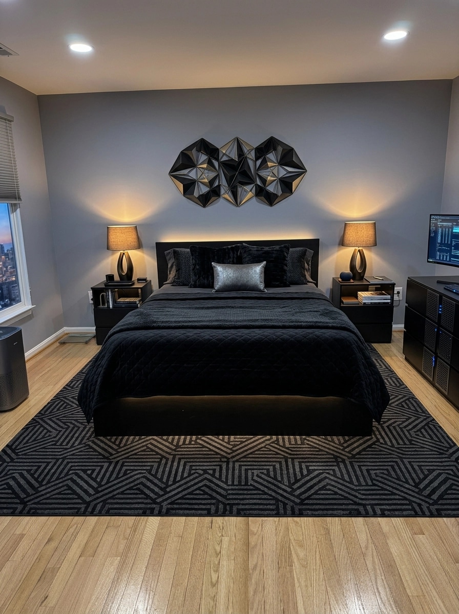 Interior design in Blacktec style — Bedroom by GenRoom AI