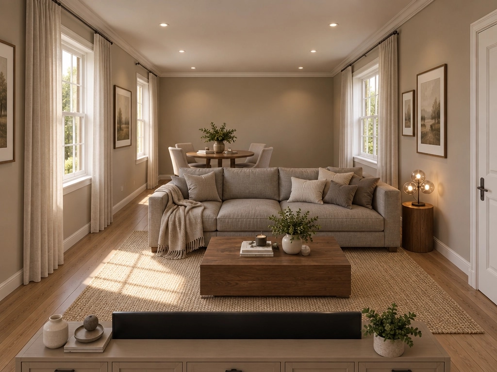 Interior design in Transitional style — Living Room by GenRoom AI
