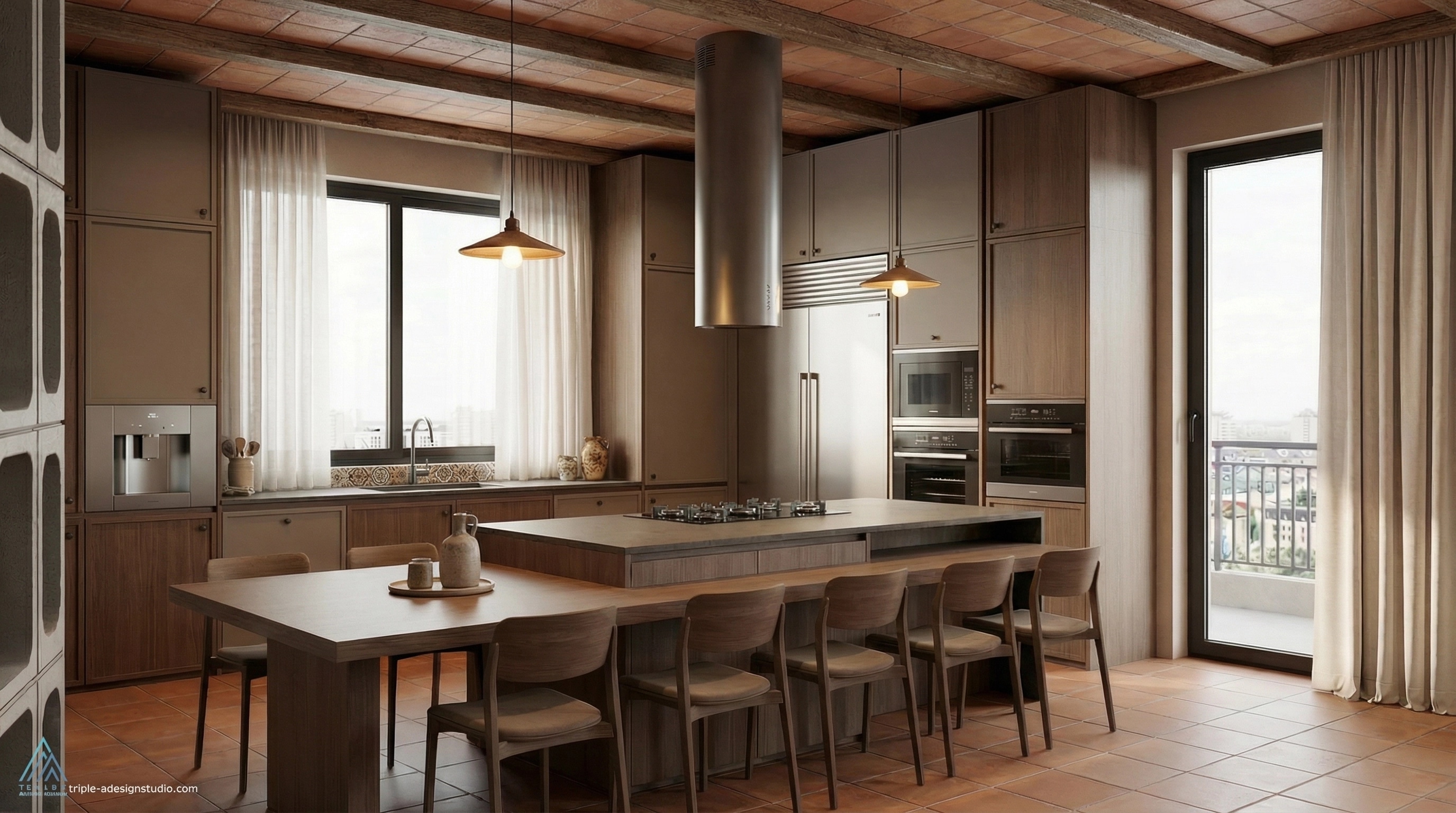 Interior design in Mediterranean style — Kitchen by GenRoom AI