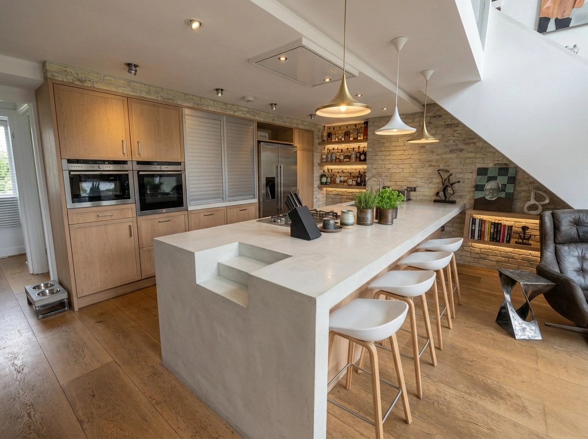 Loft / Industrial Kitchen design — interior photo by GenRoom AI