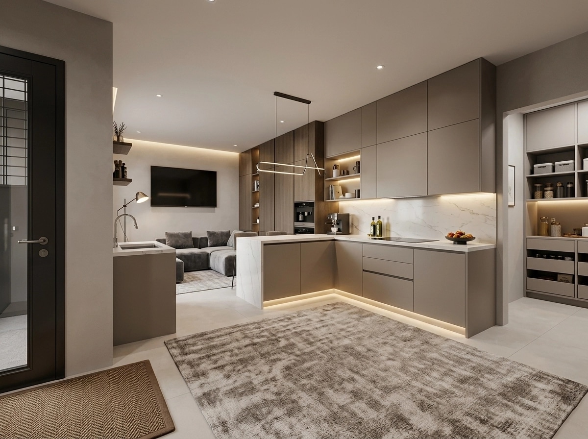 Interior design in Contemporary style — Kitchen by GenRoom AI