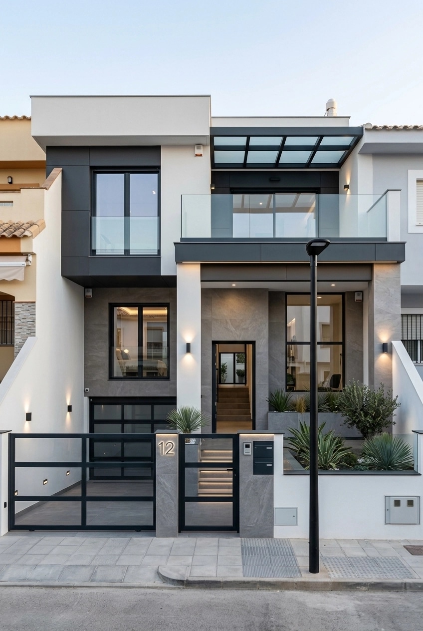 Қасбет дизайны Contemporary Facade стилінде — GenRoom AI жасаған Қасбет