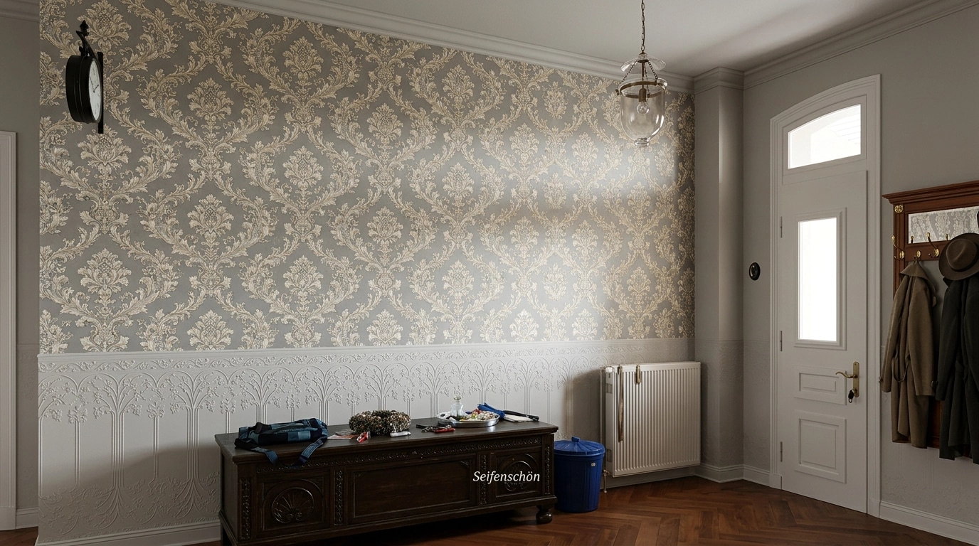 Hallway interior in Neoclassic style — photo by GenRoom AI