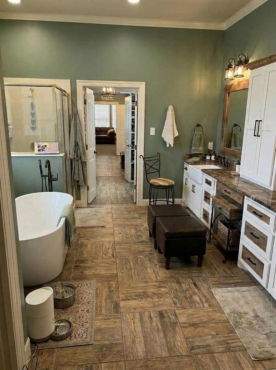 Modern Farmhouse Bathroom design — interior photo by GenRoom AI