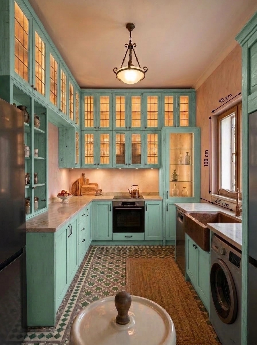 Kitchen interior in Rustic style — photo by GenRoom AI