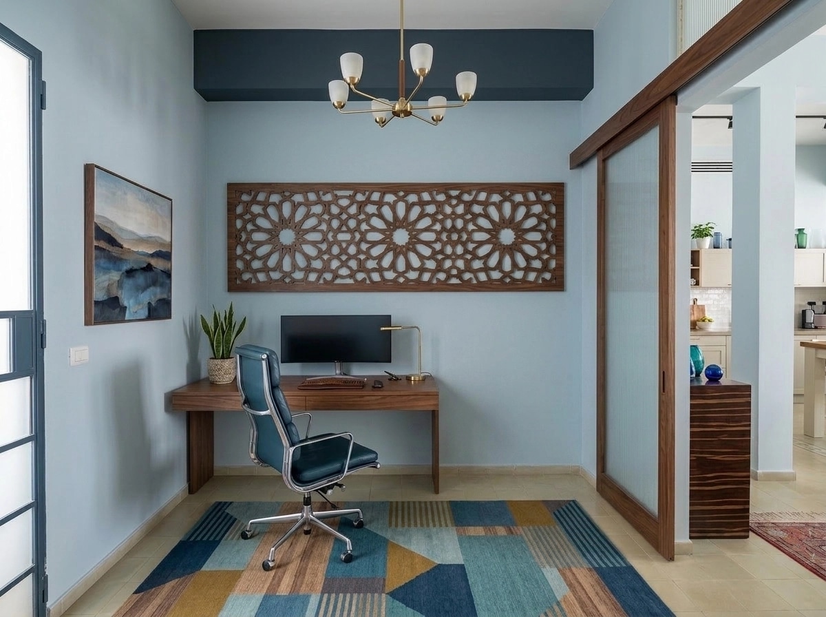 Interior design in Mid-Century Modern style — home_office by GenRoom AI