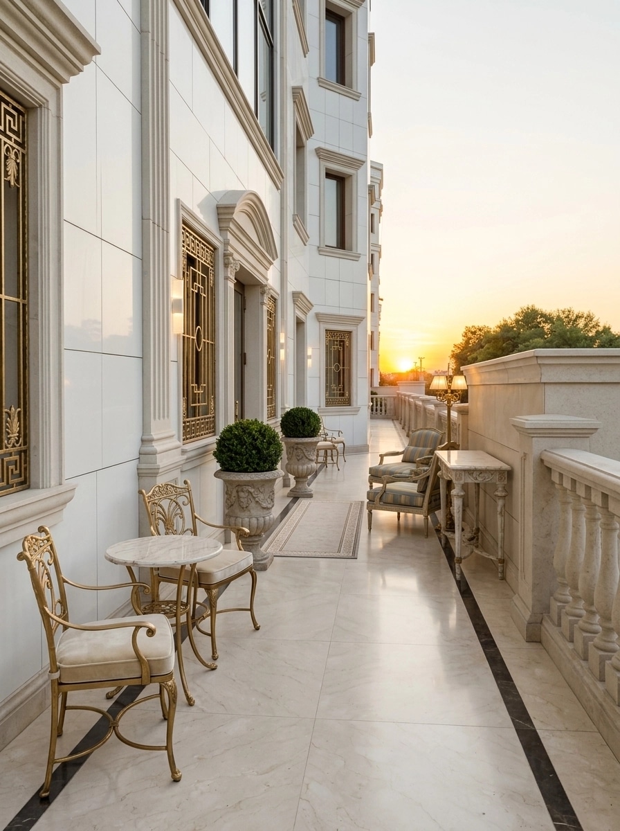 Design d'interni in stile Neoclassic — balcony di GenRoom AI