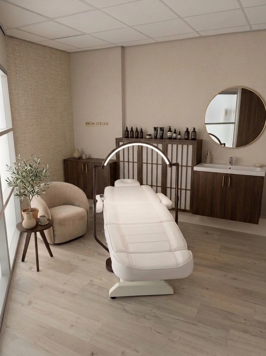 Interior design in Japandi style — beauty_salon by GenRoom AI