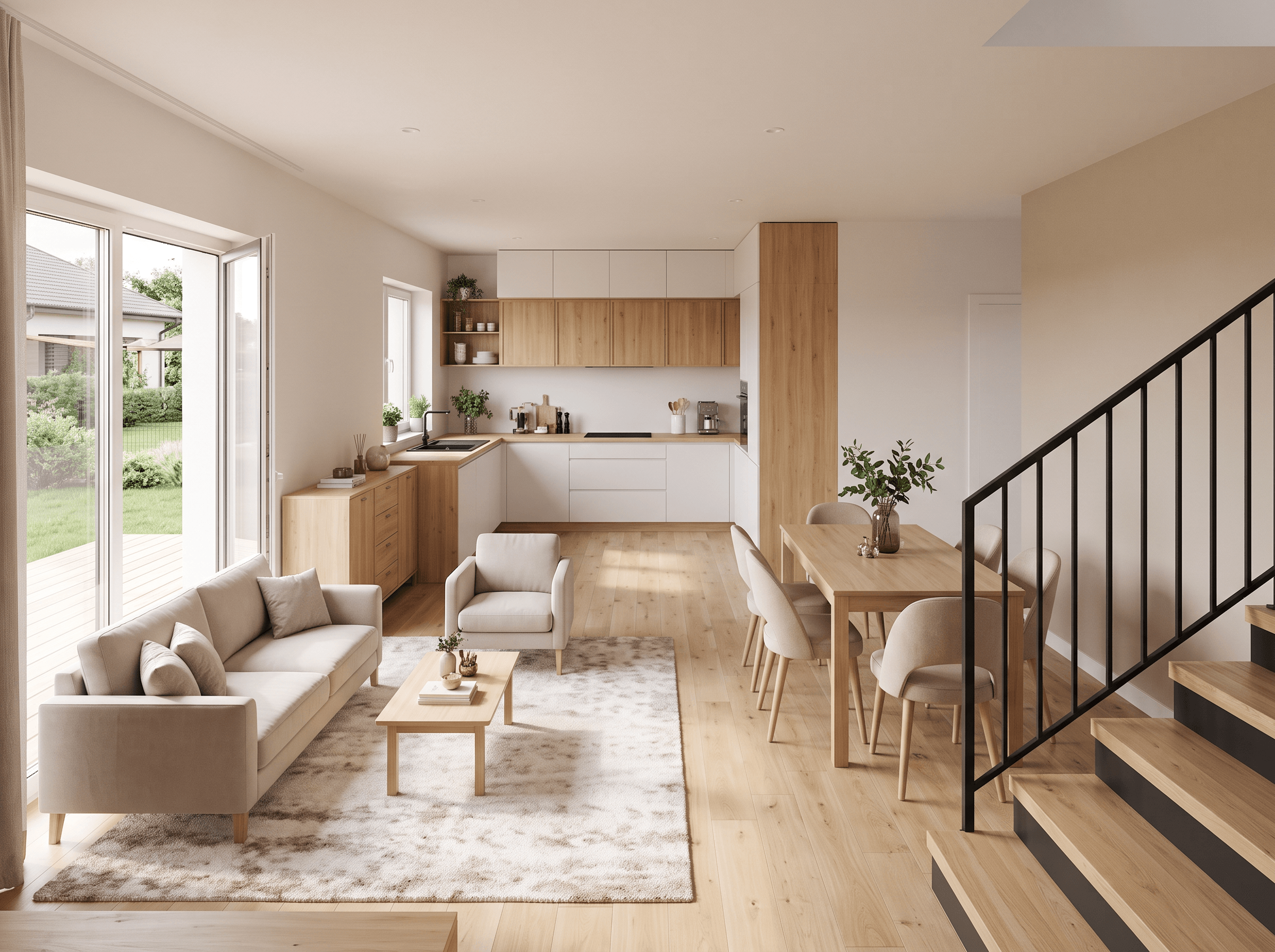 Interior design in Scandinavian style — Living Room by GenRoom AI
