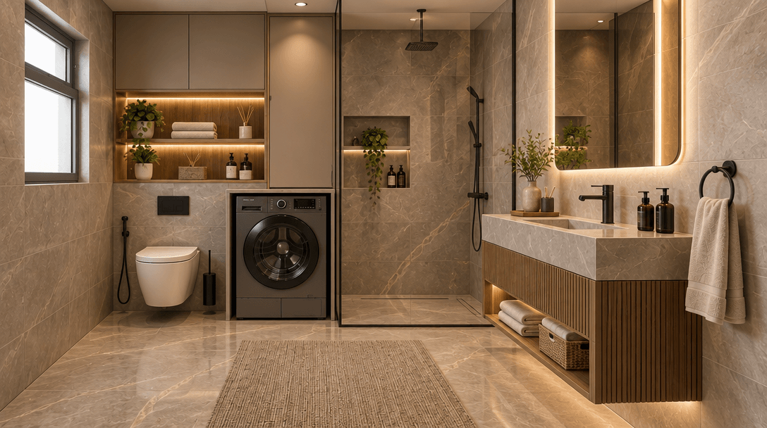 Bathroom interior in no_style style — photo by GenRoom AI