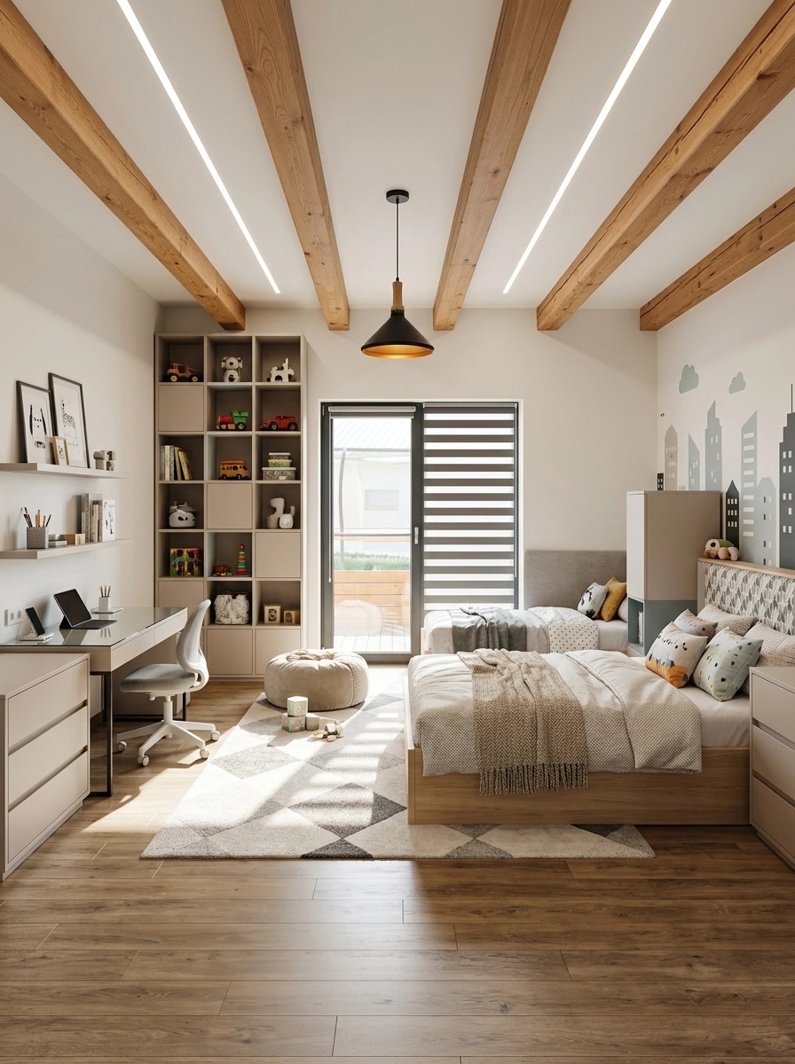 Contemporary Kids Room design — interior photo by GenRoom AI