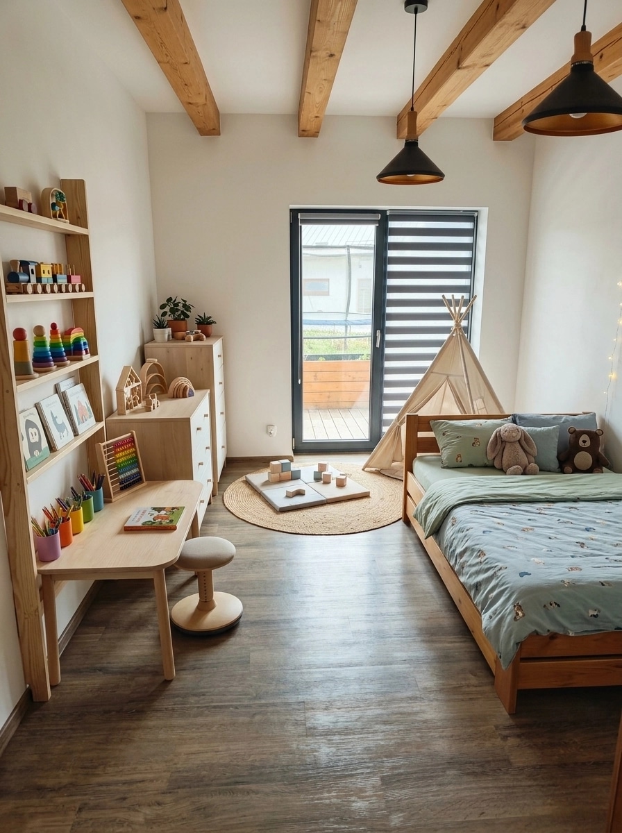 Scandinavian Kids Room design — interior photo by GenRoom AI