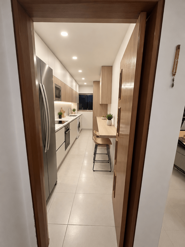 Kitchen interior in Minimalism style — photo by GenRoom AI