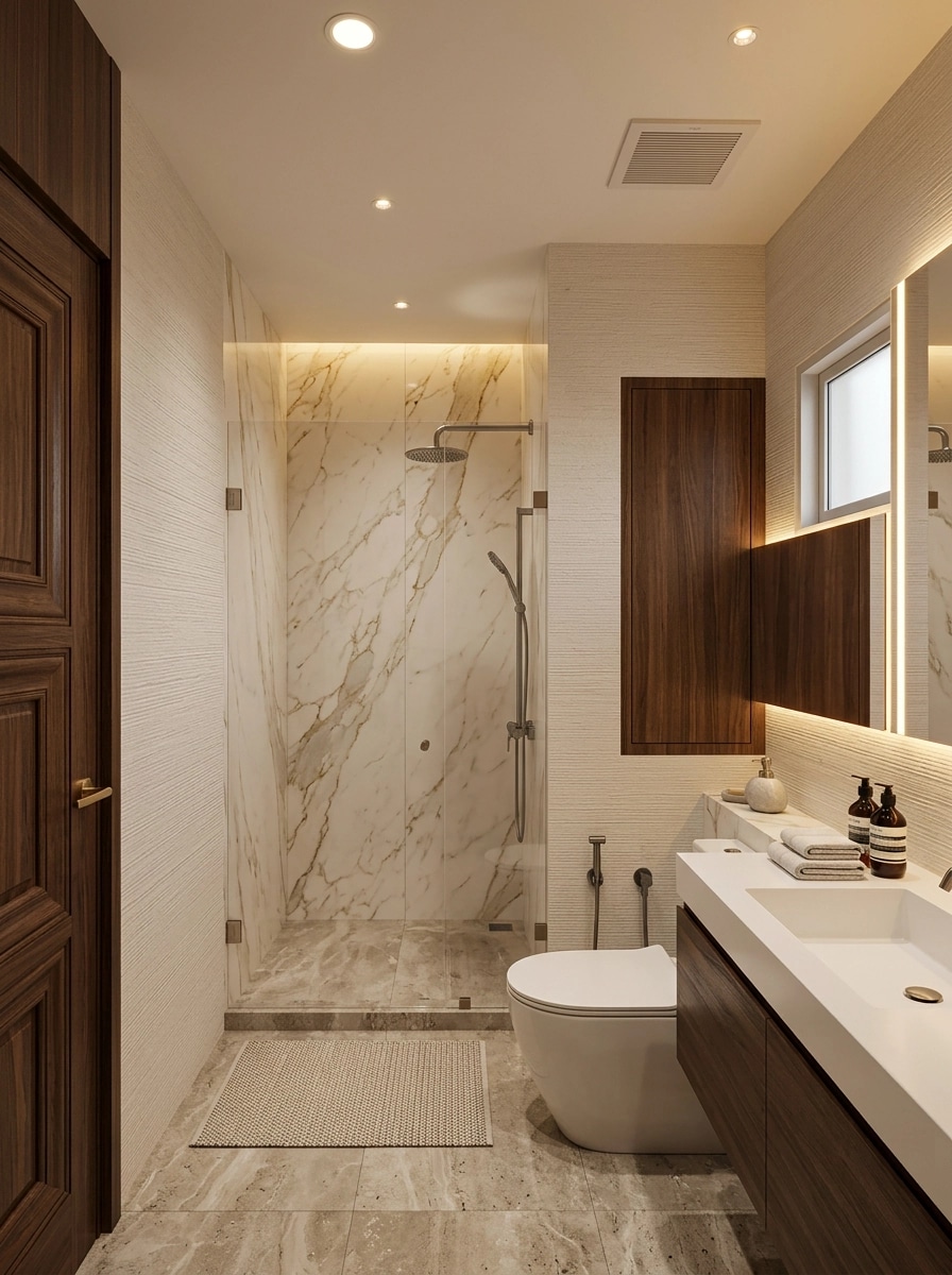 Contemporary Bathroom design — interior photo by GenRoom AI