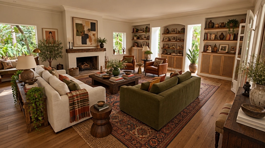 Interior design in Eclectic style — Living Room by GenRoom AI