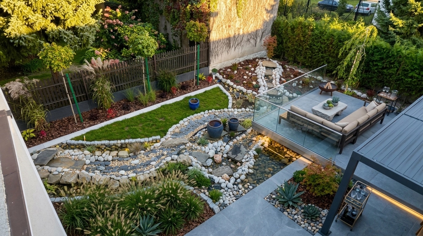 Landscape design in Contemporary Yard style — Yard by GenRoom AI