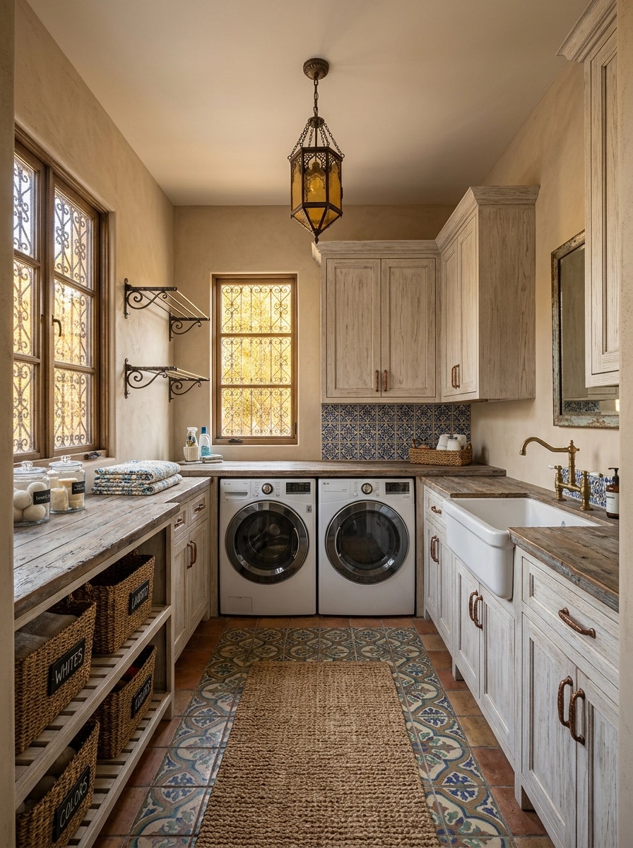Interior design in Mediterranean style — laundry by GenRoom AI
