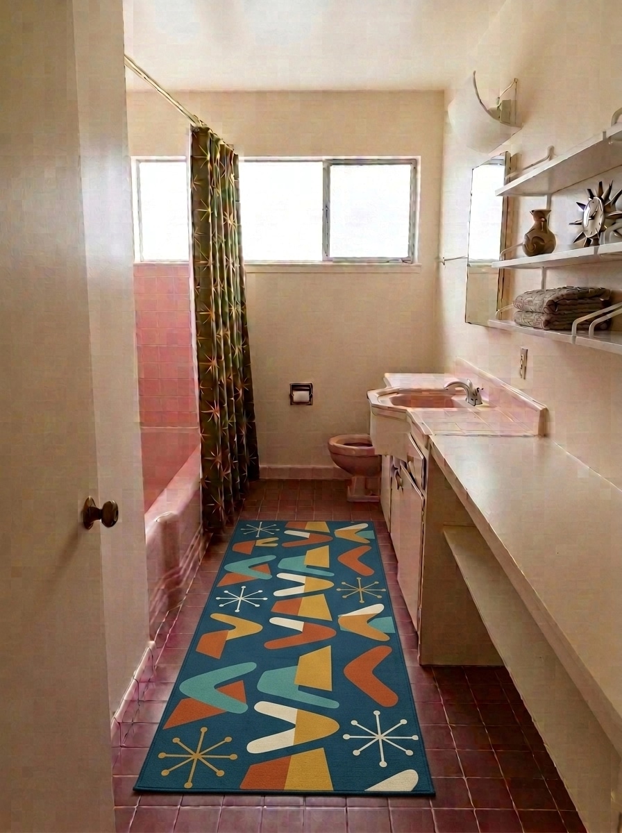 Interior design in Mid-Century Modern style — Bathroom by GenRoom AI