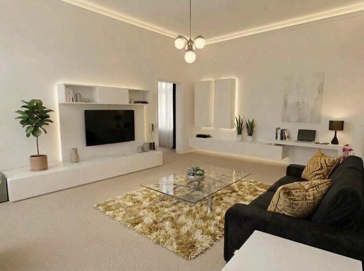 Interior design in Minimalism style — Living Room by GenRoom AI