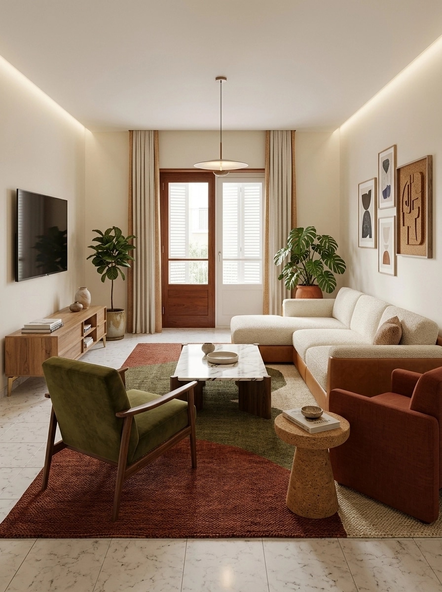 Interior design in Portuguese Modern style — Living Room by GenRoom AI