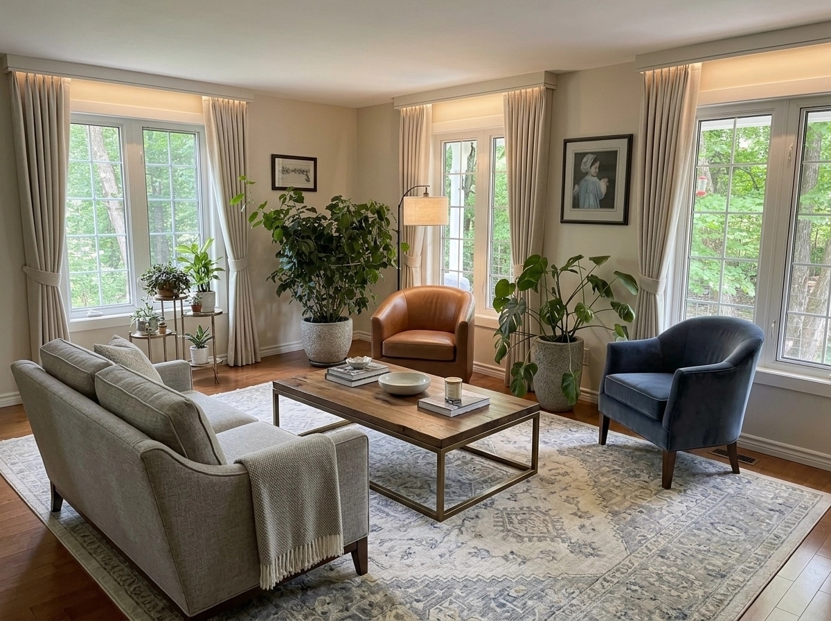 Transitional Living Room design — interior photo by GenRoom AI
