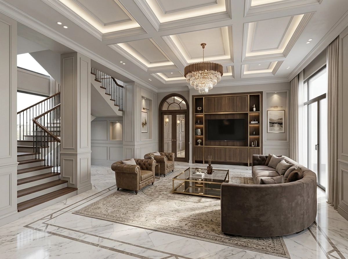 Transitional Ruang Tamu design — interior photo by GenRoom AI
