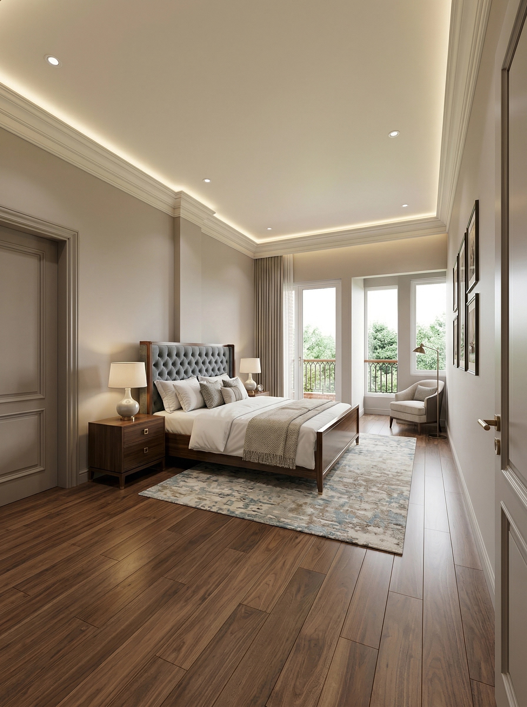 Transitional Bedroom design — interior photo by GenRoom AI