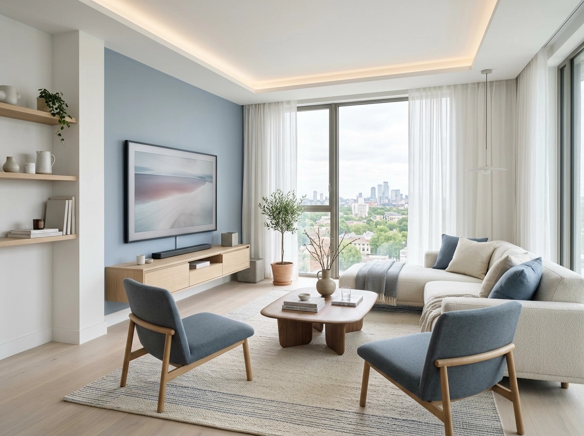 Minimalism Living Room design — interior photo by GenRoom AI