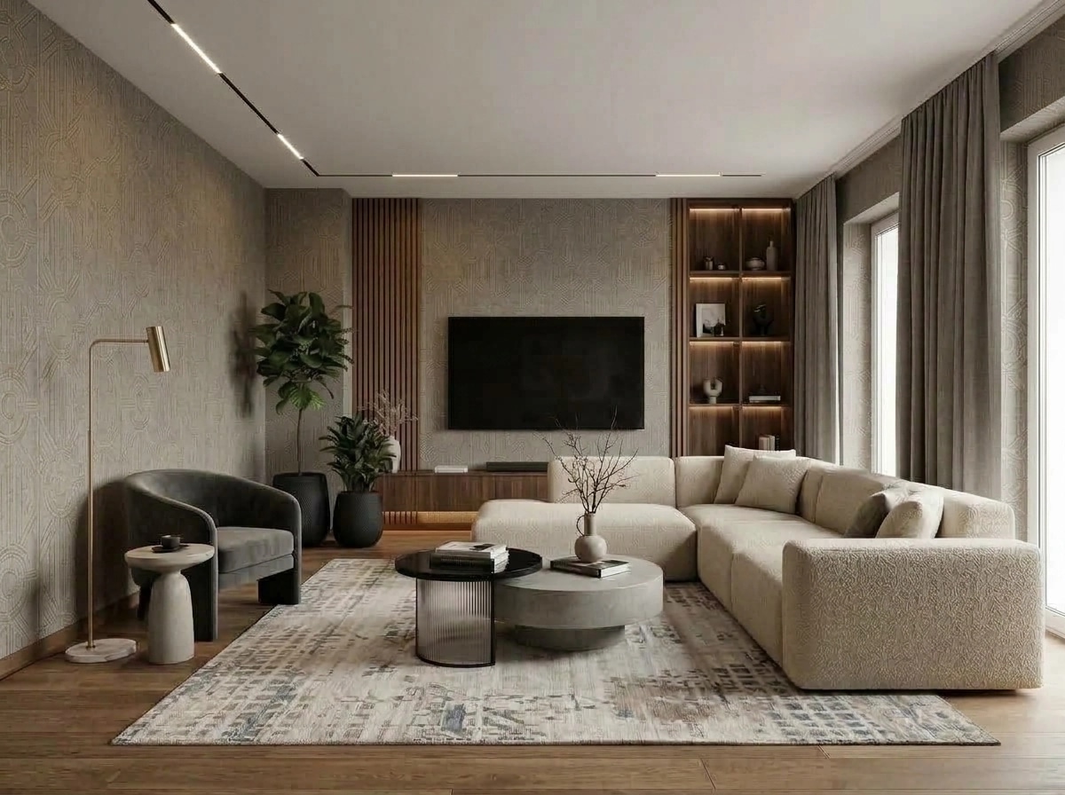 Interior design in Contemporary style — Living Room by GenRoom AI