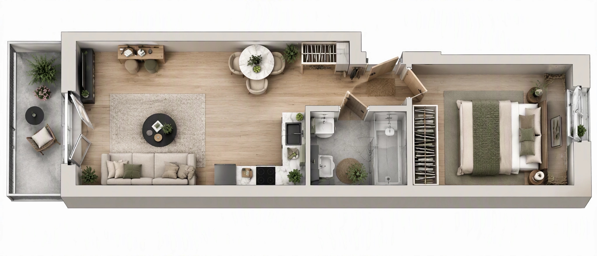 Interior design in Contemporary style — Living Room by GenRoom AI