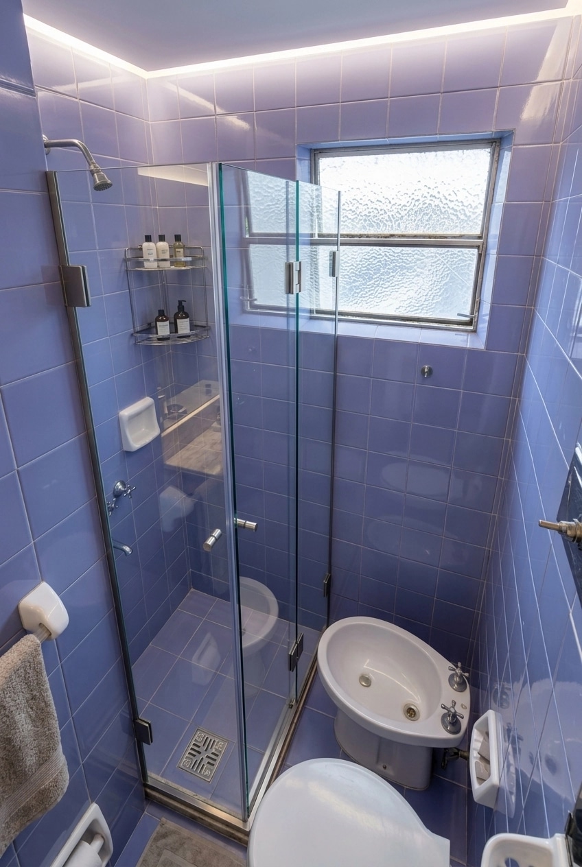 Bathroom interior in Minimalism style — photo by GenRoom AI