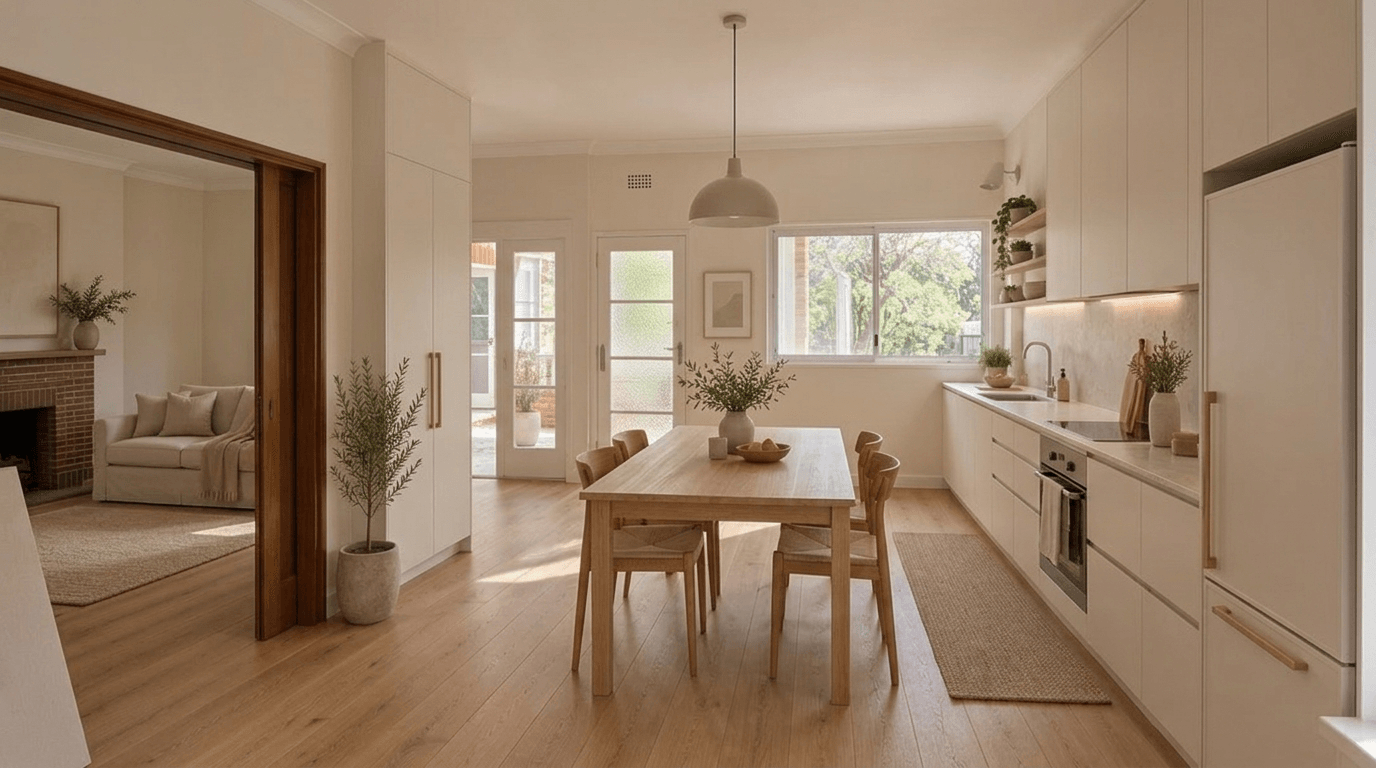 Minimalism Kitchen design — interior photo by GenRoom AI