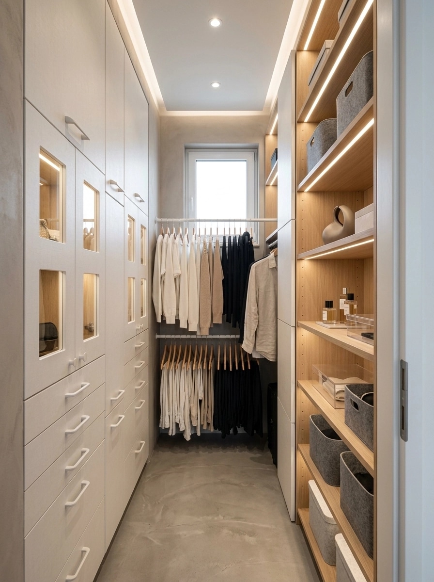 Interior design in Minimalism style — wardrobe by GenRoom AI