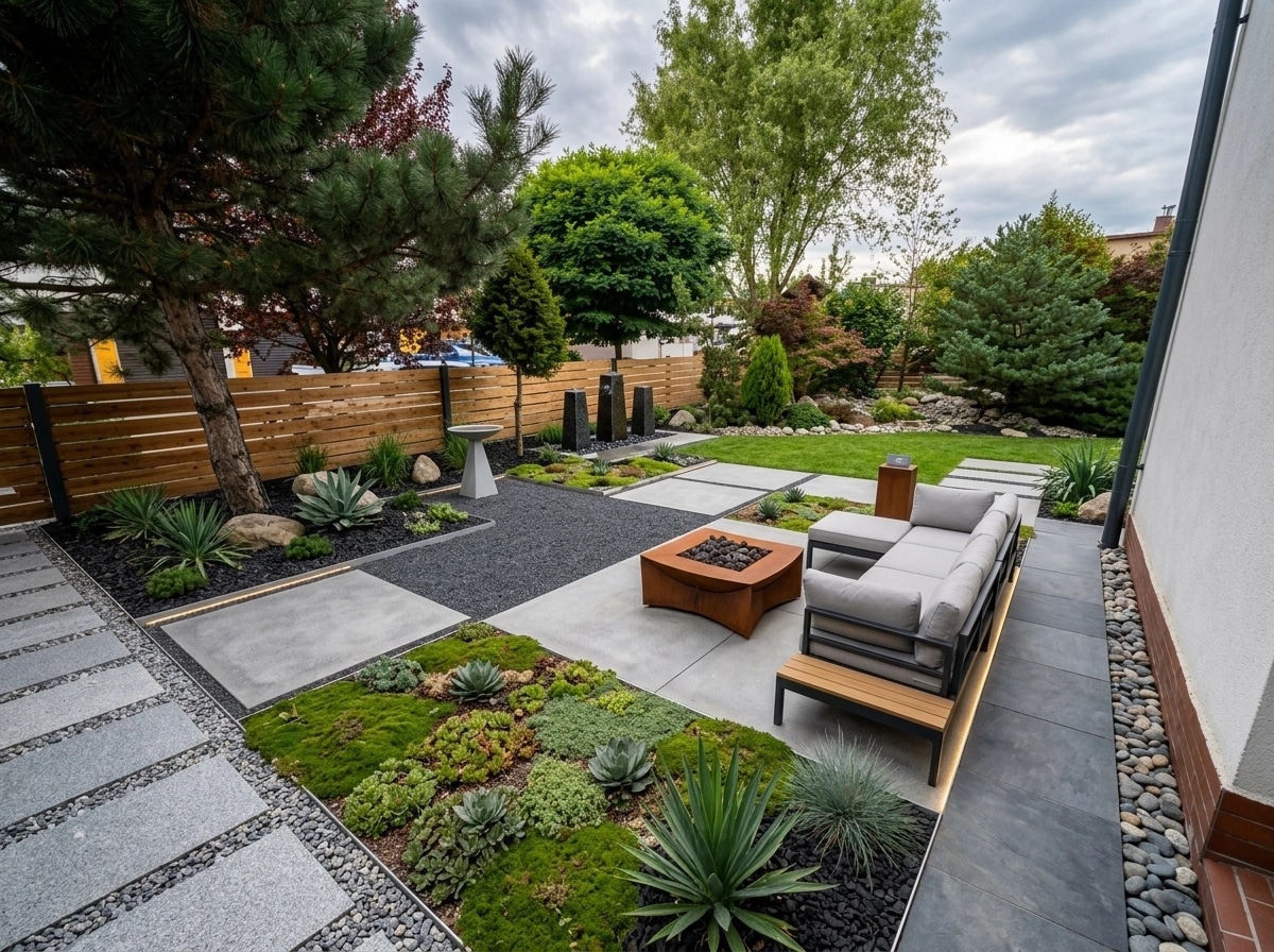 Landscape design in Minimalist Yard style — Yard by GenRoom AI
