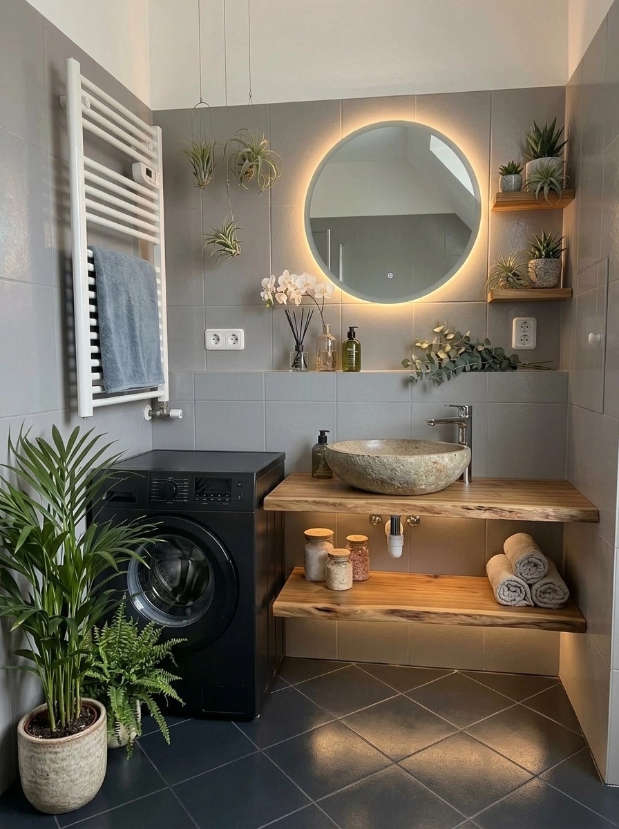 Interior design in Biophilic style — Bathroom by GenRoom AI