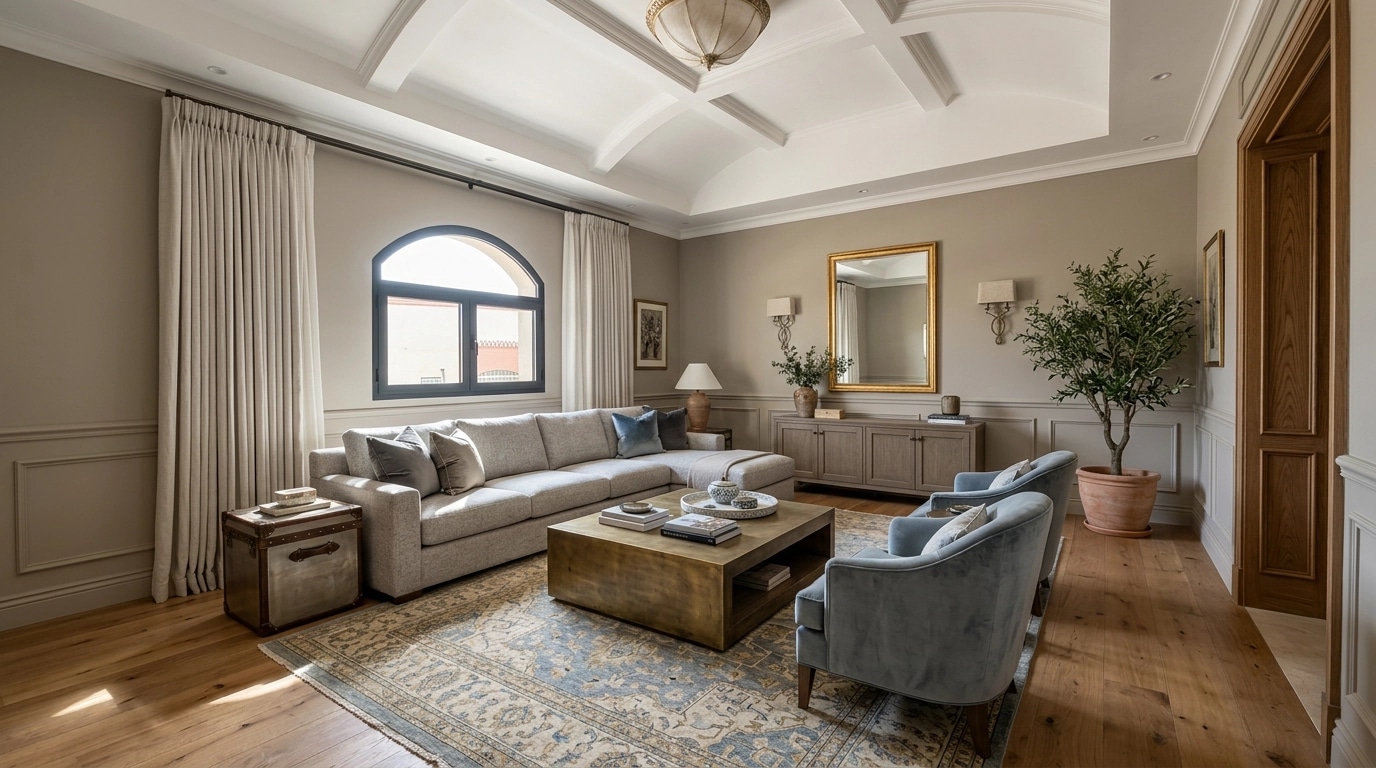 Interior design in Transitional style — Bedroom by GenRoom AI