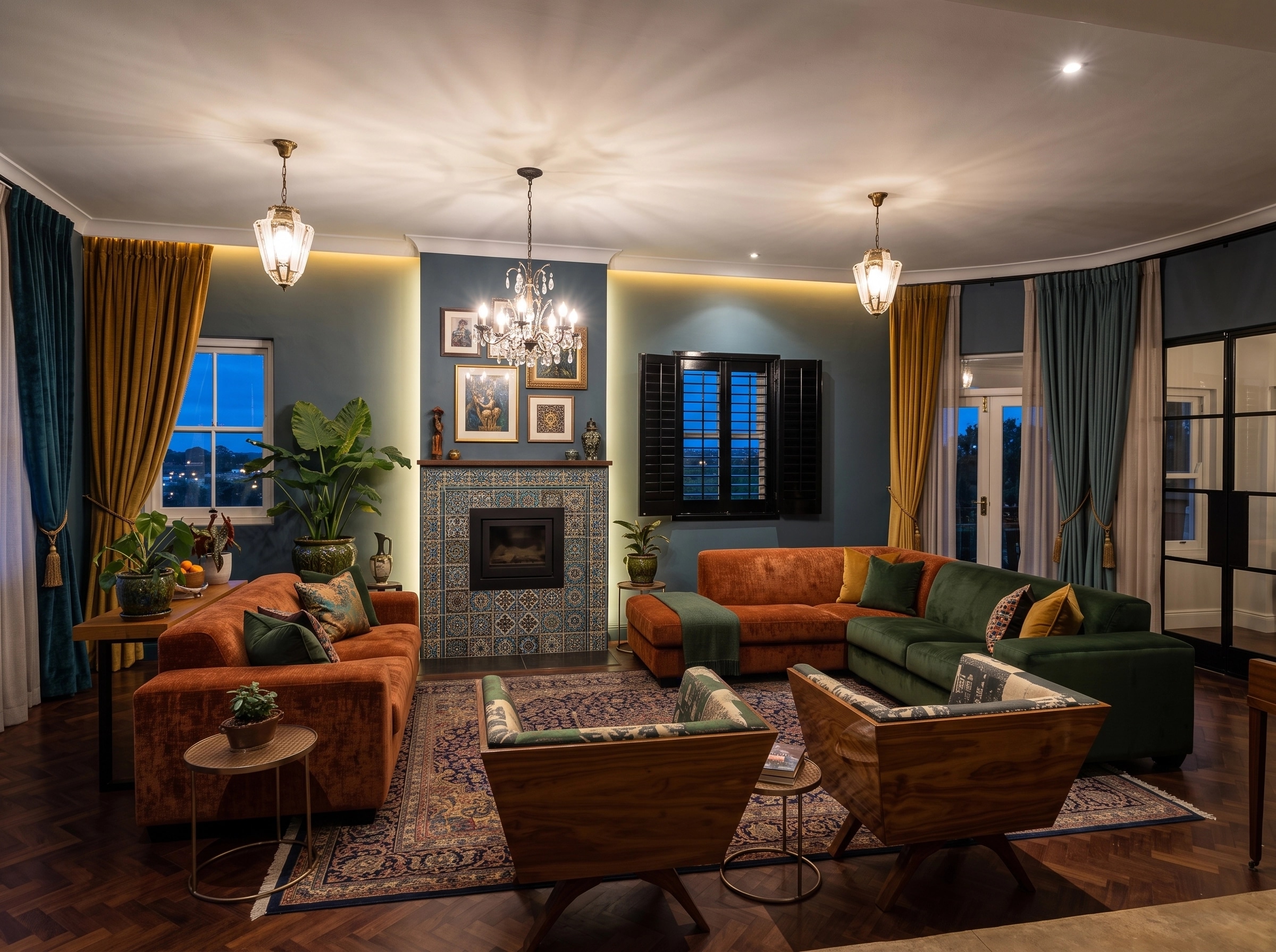 Interior design in Eclectic style — Living Room by GenRoom AI