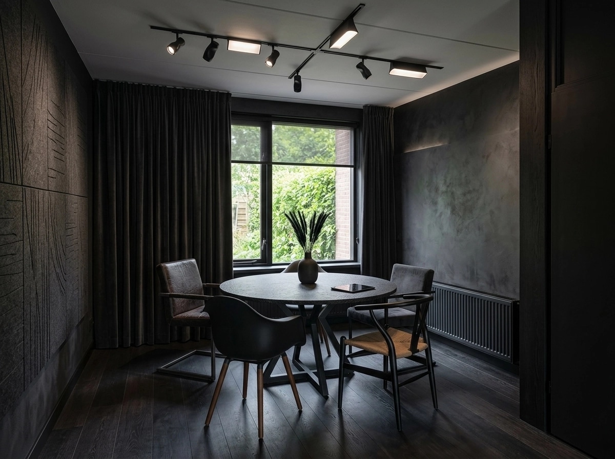 Interior design in Blacktec style — dining_room by GenRoom AI